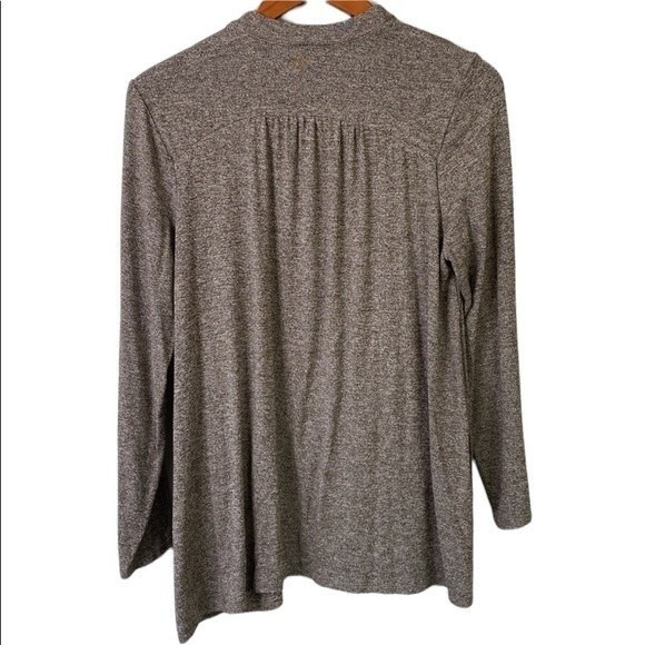 J Jill Wearever Long Open Front Cardigan Drape Long Sleeve Stretch Knit Pockets - Picture 7 of 15